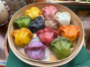 Gyoza Set Mix11 Flavors Steamed at Vegan Gyoza Yu Cafe in Tokyo