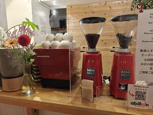 Fresh coffee at Vegan Gyoza Yu Cafe in Tokyo