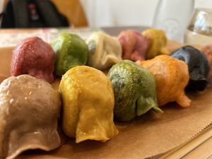 The full rainbow 11 set!  at Vegan Gyoza Yu Cafe in Tokyo