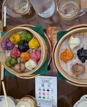 11 flavour steamed gyoza course at Vegan Gyoza Yu Cafe in Tokyo