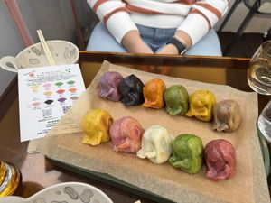 11 flavour tasting set  at Vegan Gyoza Yu Cafe in Tokyo