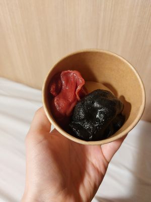 Leftovers for takeaway at Vegan Gyoza Yu Cafe in Tokyo