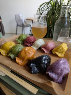 Delicious Gyoza! All drinks and Gyoza are Vegan at Vegan Gyoza Yu Cafe in Tokyo