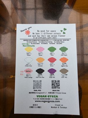  at Vegan Gyoza Yu Cafe in Tokyo