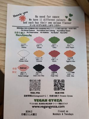   at Vegan Gyoza Yu Cafe in Tokyo