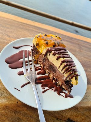 Choc cheesecake - amazing!! at El Pital in Ometepe