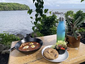 Vegan shakshuka   at El Pital in Ometepe