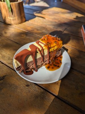 Passion fruit cheesecake at El Pital in Ometepe