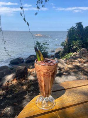 Chocolate superpower smoothie  at El Pital in Ometepe