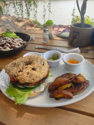 Veggie Burger at El Pital in Ometepe