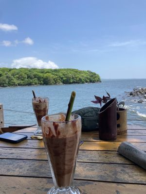 Super smoothie. Rich and chocolatie. More like dessert  at El Pital in Ometepe