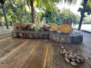 Allll the fruits and beans!  at El Pital in Ometepe