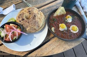 shakshuka!   I had this more than once!  at El Pital in Ometepe