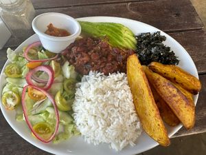 Loved the nica tipico plate!   I’ve never had Chaya greens anywhere outside where I live on St. Croix so this was a real treat!  at El Pital in Ometepe