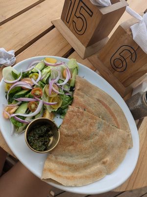 Spinach crepe at El Pital in Ometepe