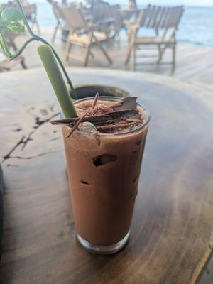 Strawberry cold chocolate at El Pital in Ometepe
