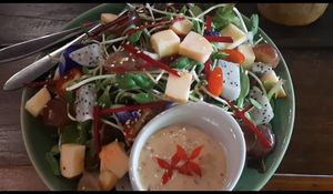 I love how the food is plated! at Meena Rice Based Cuisine in Chiang Mai