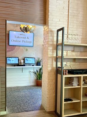 Separate area for takeout   at The Well in Austin