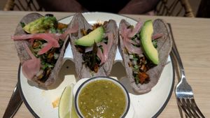 Sweet potatoes and mushroom tacos at The Well in Austin