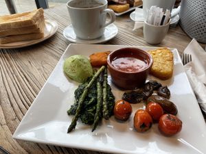 Vegan breakfast at The Warehouse Cafe in Liverpool
