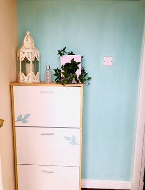 The wee porch at Tin Lid Cottage in Banton