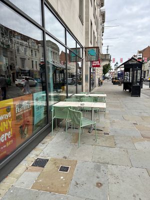 outdoor seating area  at Turtle Bay in Colchester