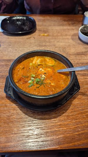Tofu Kimchi Jiggae (fully vegan) at Kimchi House in Colchester