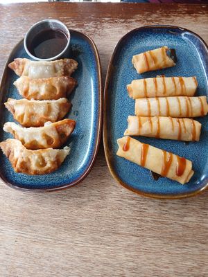 My husband had these starters, which he enjoyed at Kimchi House in Colchester