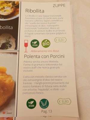 Menu (italian) at Il Giardino in Montecatini Alto