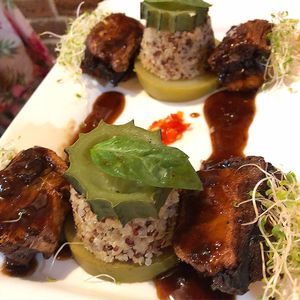 Can’t remember the name of this dish but it was exactly like pork! at Nourishing Quarter in Redfern