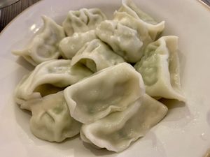 Boiled veg dumplings  at King Dumpling in Preston