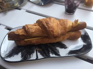 My croissant dog! at Shluk in Trier