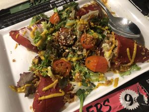 Pimientos rellenos calentitos at Acherito in Jaca