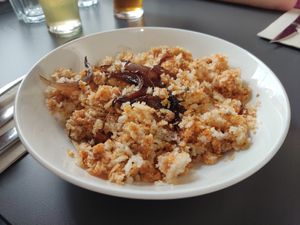 Migas veganas at Acherito in Jaca