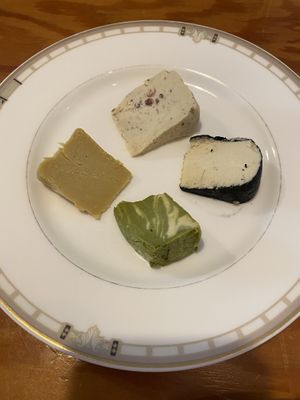 Four kinds of cheese!  at Saishoku Ryouri F - Vegan Restaurant F in Kyoto