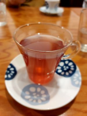 Lovely herb tea at Saishoku Ryouri F - Vegan Restaurant F in Kyoto