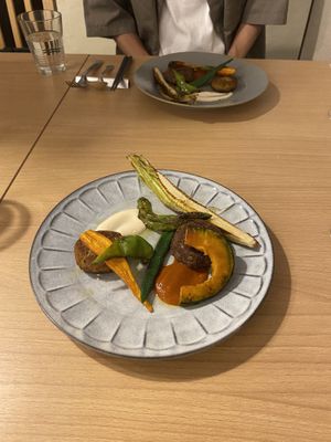  “”””burger””””"  at Saishoku Ryouri F - Vegan Restaurant F in Kyoto