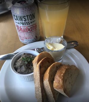 Bread and pate at FRONT Community Hub in Charlton Kings