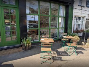 Outdoor area when the weather’s good. at FRONT Community Hub in Charlton Kings