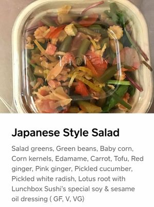 Salad at Lunchbox Sushi in Castlemaine