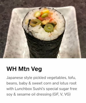 Veg at Lunchbox Sushi in Castlemaine