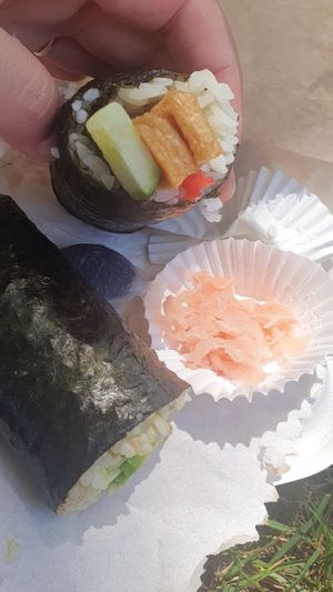 Vegan sushi at Lunchbox Sushi in Castlemaine