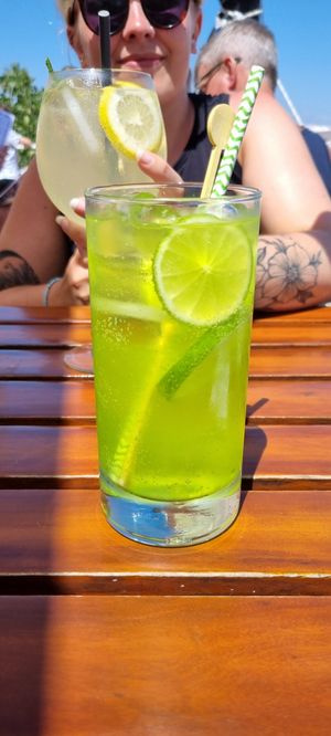 Iguana skin cocktail at Iguana Cafe in Albufeira