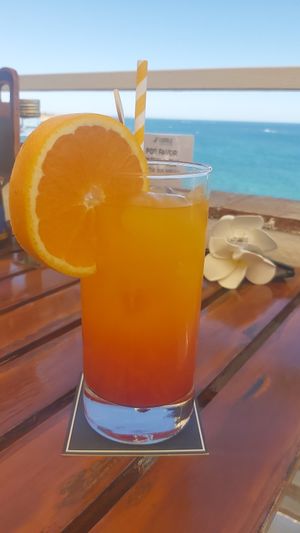 Tequila sunrise at Iguana Cafe in Albufeira
