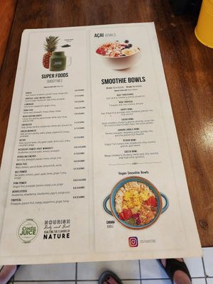 Great vegan options at Costa Juice in Tamarindo