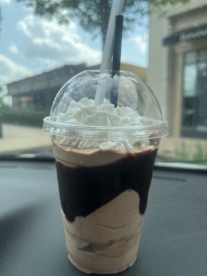 Peanut butter and chocolate milkshake!  at Big Orange in Rogers