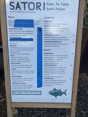 Great menu!! Local farms for veggies, so many vegan options! at Satori in Makawao