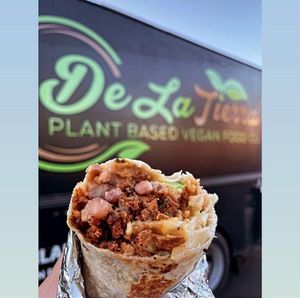Asada Burrito at De La Tierra Vegan Food Truck in San Jose