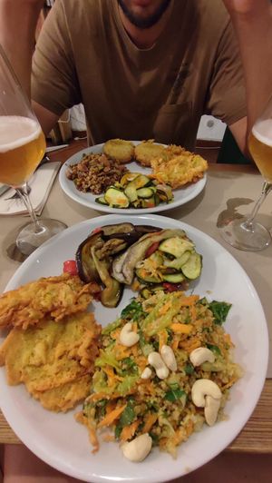 Mix of 4 different dishes at La Cucina Dei Colori in Catania