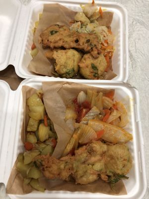 Millet croquettes, baked potatoes and sautéed fennel/cabbage at La Cucina Dei Colori in Catania